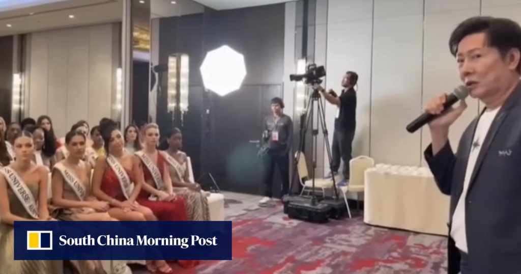 Uproar at Miss Universe event in Thailand over local organiser’s ‘dumb’ insult