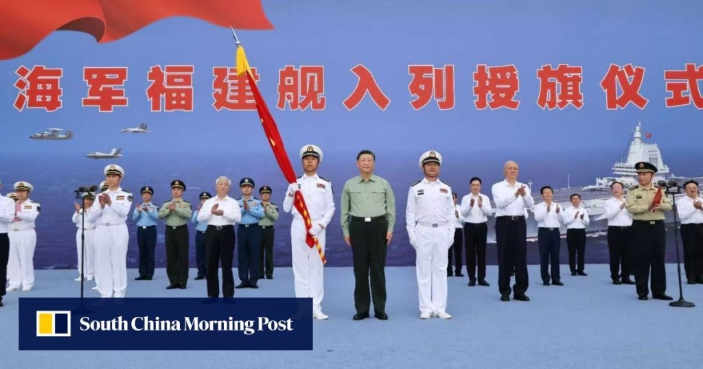 China’s most advanced aircraft carrier, the Fujian, enters service