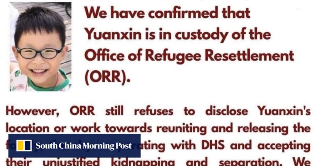 Chinese boy Yuanxin, 6, speaks with father for first time since ICE detention