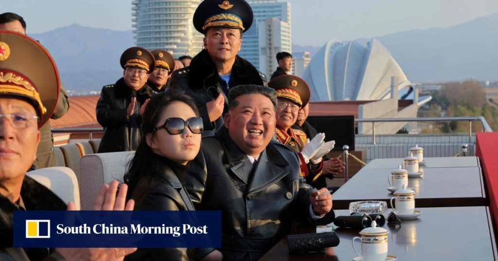 Kim flaunts daughter, missiles at parade as North Korea eyes Russian jets